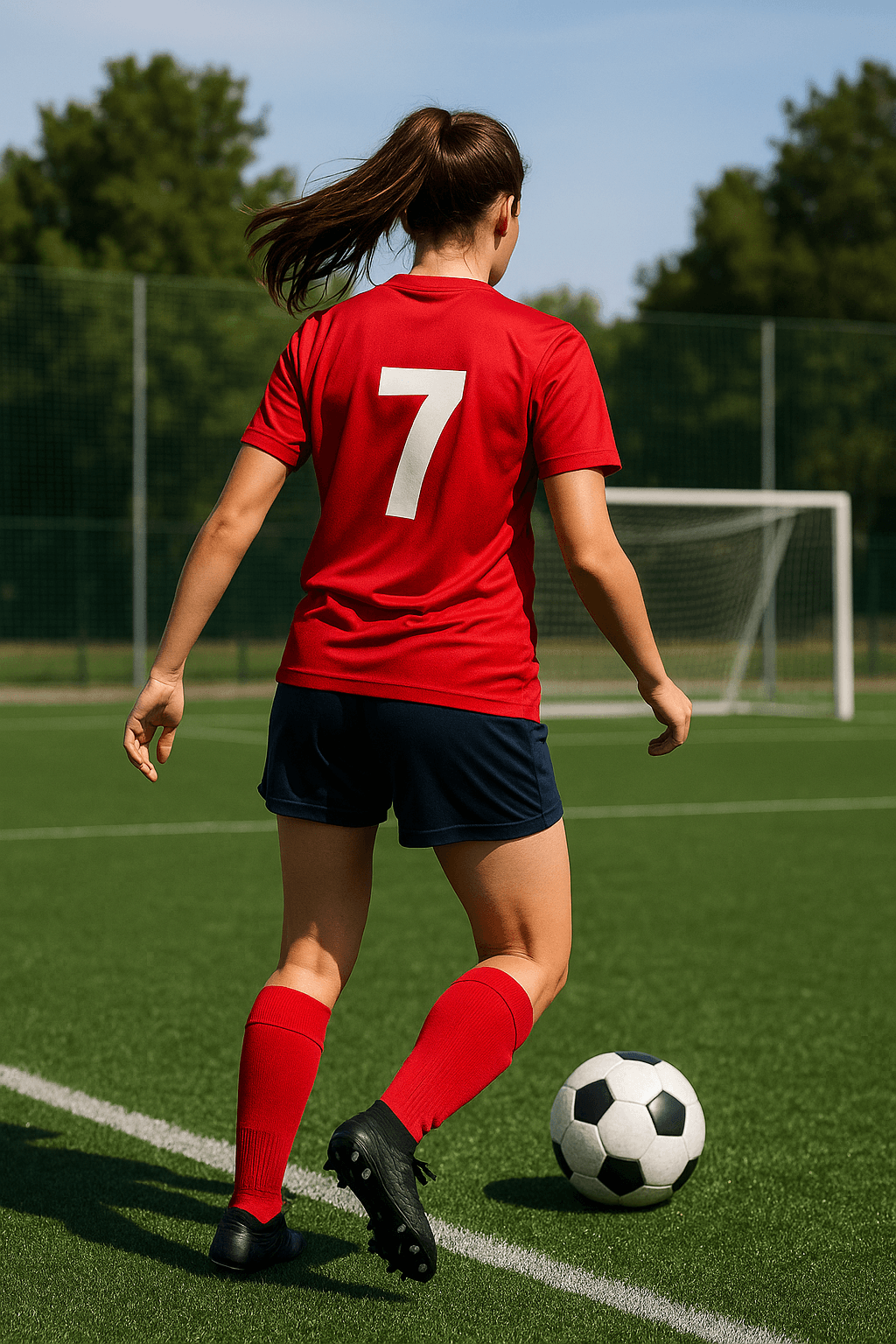 Alba Torres, de 16 años, posa con la camiseta de la UE Olímpic de Vilanova tras su fichaje.