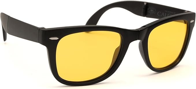 Gafas de conducción nocturna con lentes amarillas para mejorar la visibilidad